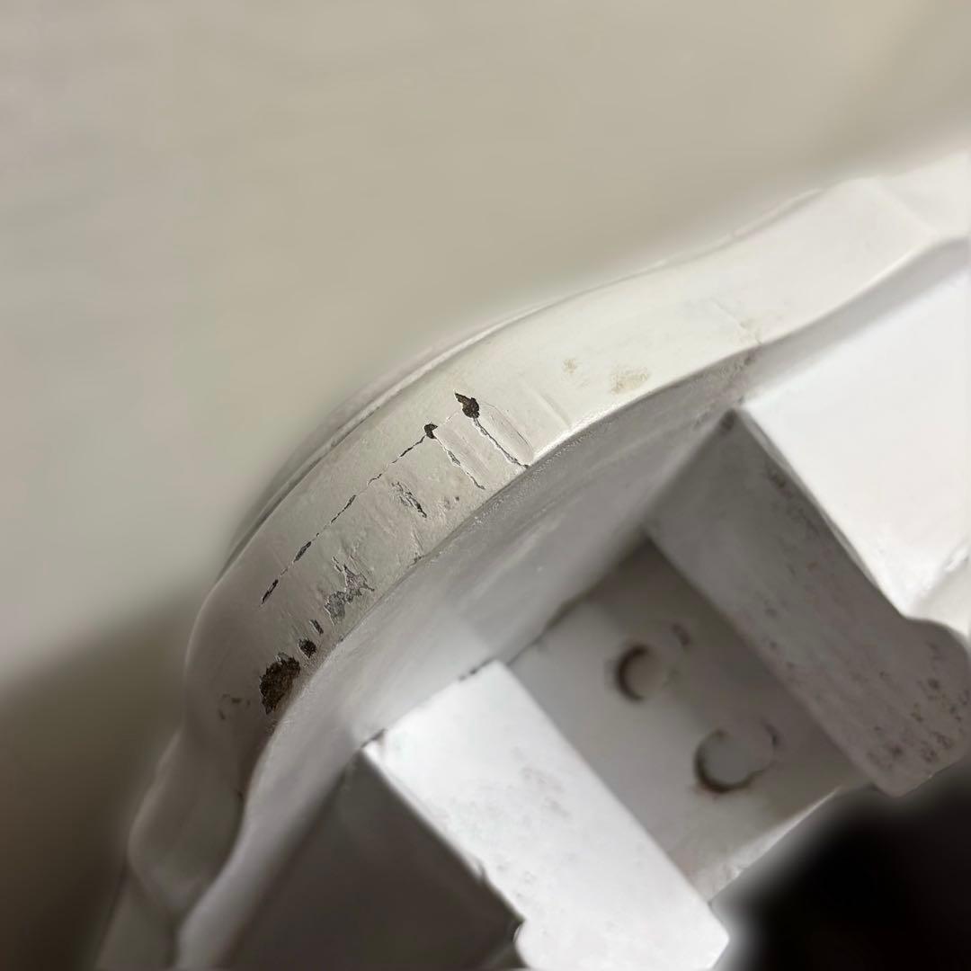 リュバンシュ クラシカル 机 テーブル アンティーク 猫脚 リボン 白 ホワイト