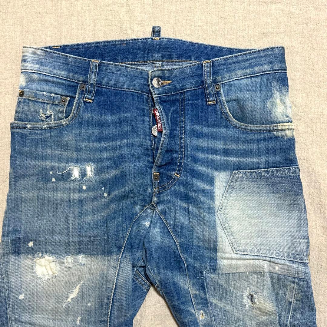 DSQUARED2 TIDY BIKDER JEAN インディゴ ダメージ加工