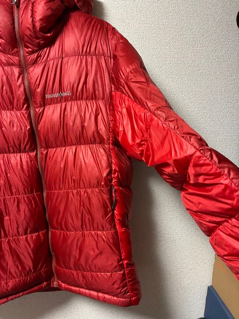 モンベル mont bell アルパイン ダウンパーカー レッド L 廃盤
