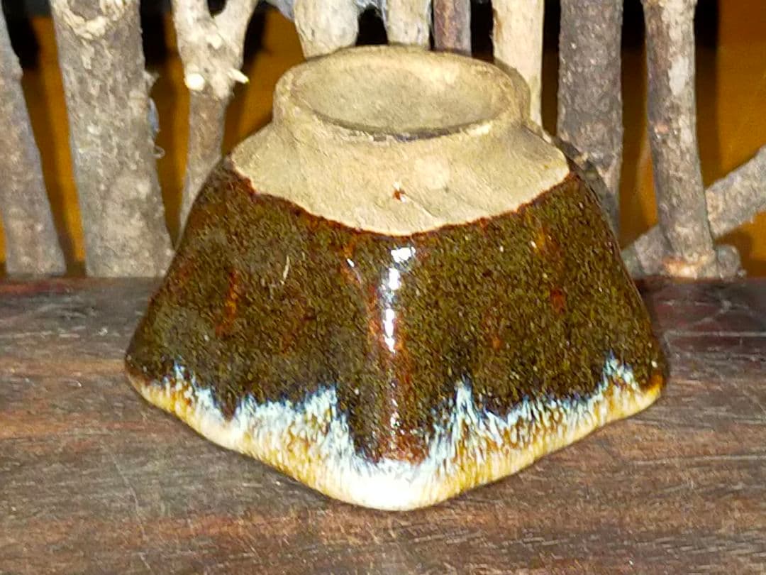 ♥古唐津　四方　ぐい呑み　ぐい飲み　唐津　骨董　古玩