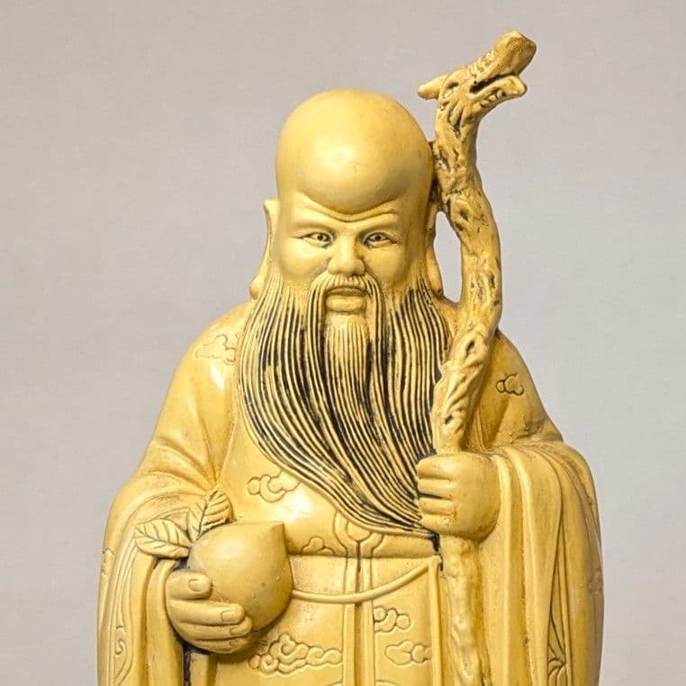 【フォロー割・匿名配送】 福禄寿　総高さ約27.5㎝　七福神　招財　長寿