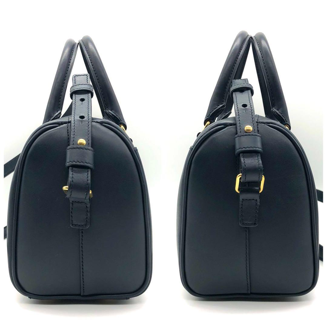 【美品】サンローラン ベイビーダッフル ミニボストン 2way 肩掛け 紺色