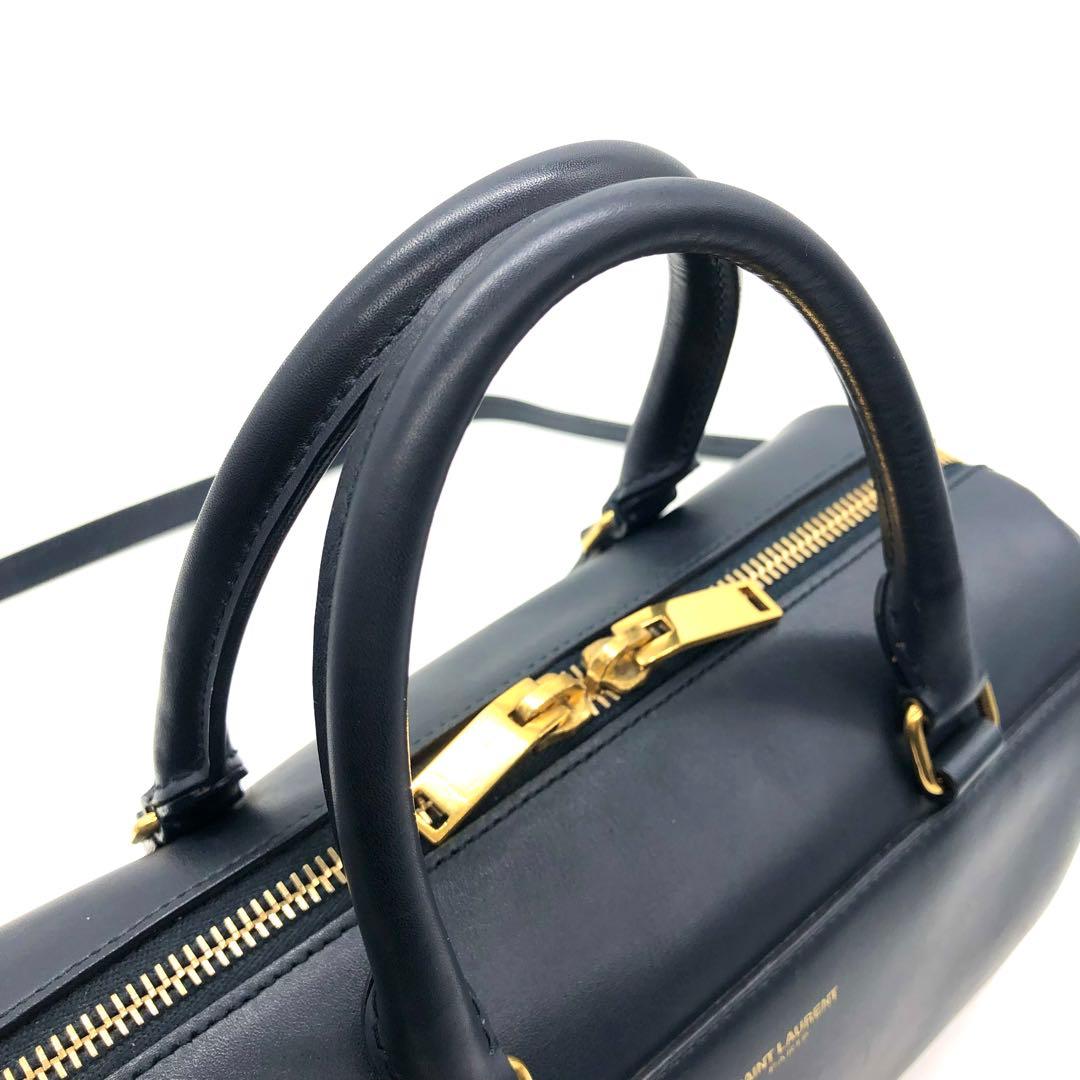 【美品】サンローラン ベイビーダッフル ミニボストン 2way 肩掛け 紺色