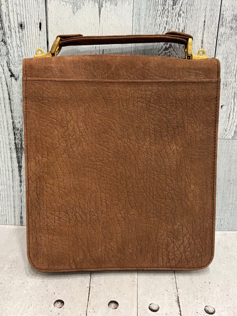 ●希少　ハンティングワールド　象革　ハンドバッグ　エレファントレザー