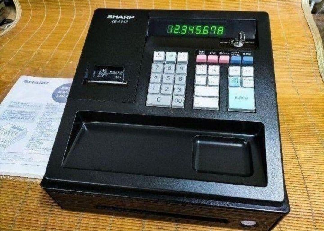 シャープレジスター　XE-A147　PC連携売上管理フル設定無料　307006