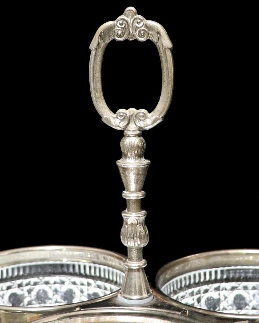 オールド・バカラ 激レア 銀装飾 大型 トリプルボウル ディアマン ピエーリー