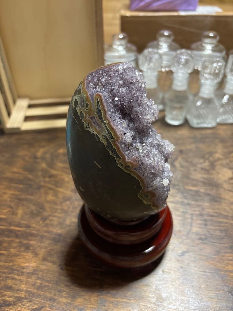 アメジスト　たまご　大　キラキラ　花