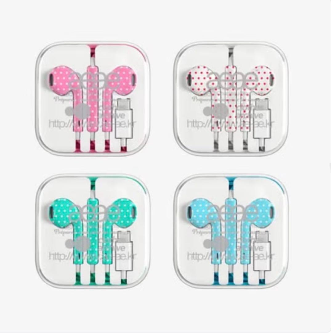 aeae 韓国 限定 有線イヤホン ピンク