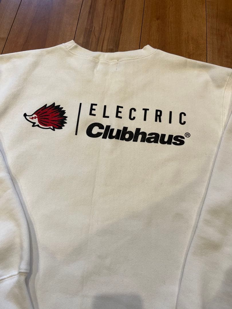 Clubhaus ELECTRICスウェット　L 白　ホワイトクラブハウス