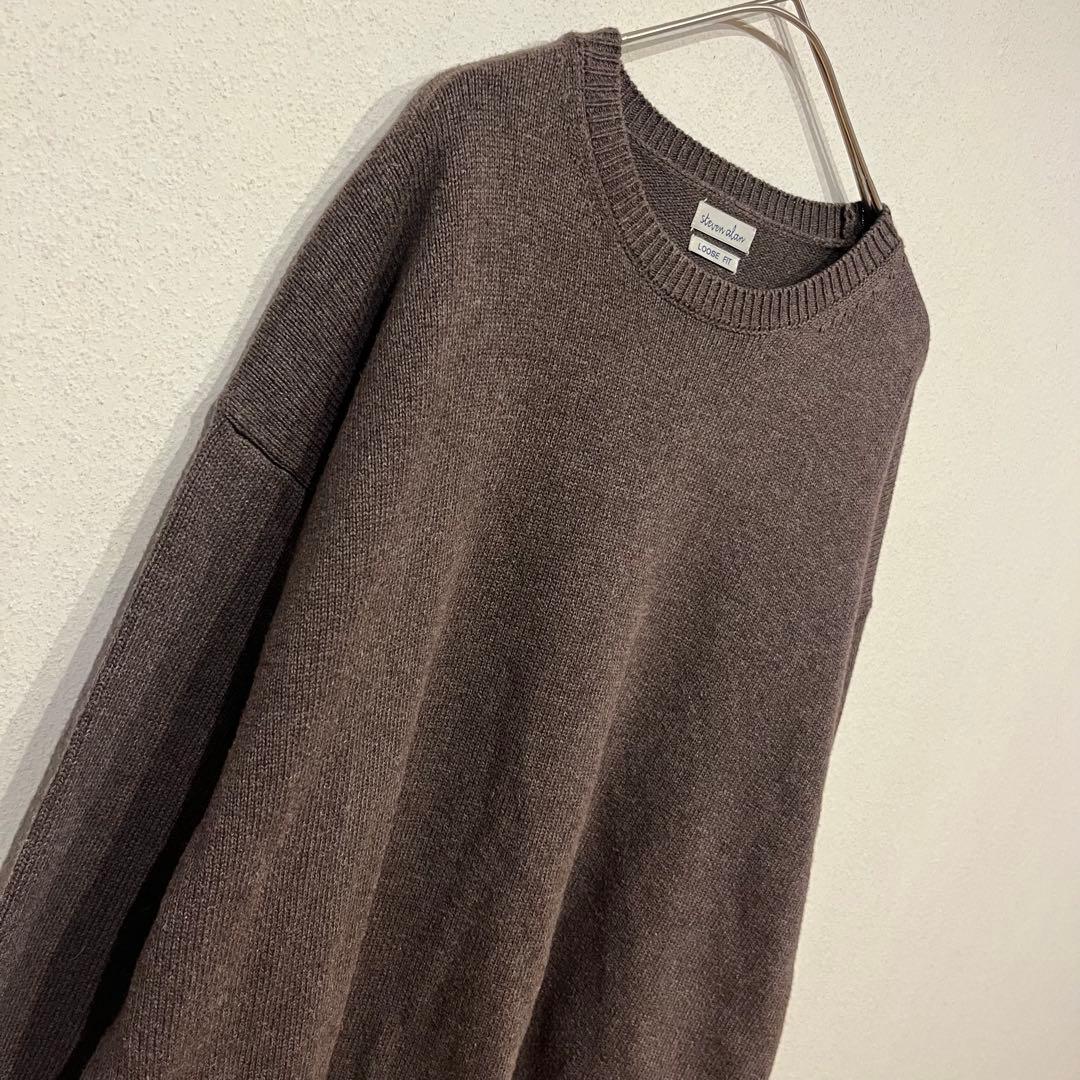 【美品】steven alan コットンカシミヤクルーネックニット-LOOSE