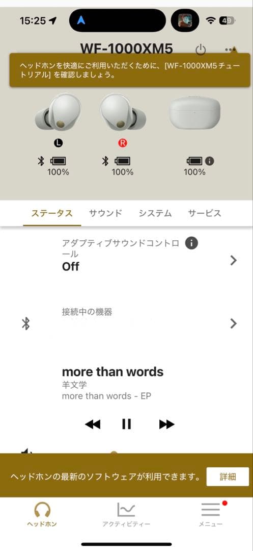 SONY WF-1000XM5 SONY ワイヤレスイヤホン