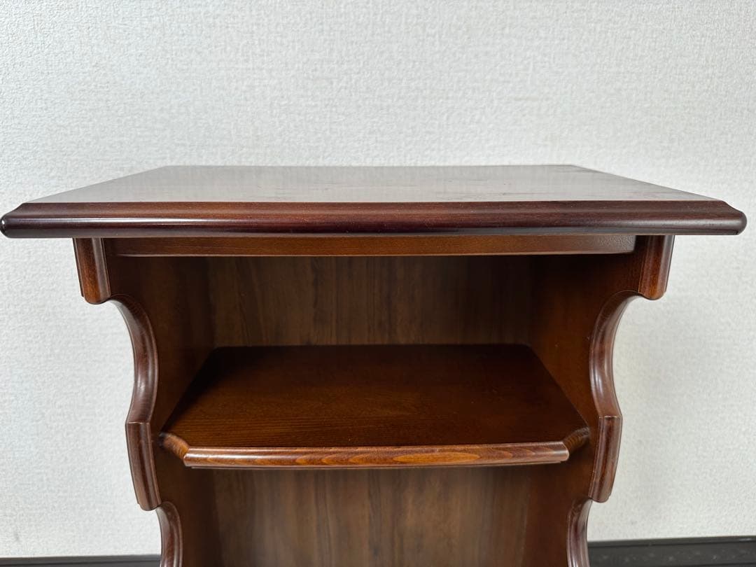 カリモク コロニアル マガジンラック 本棚 電話台 花台 管理No.※i4