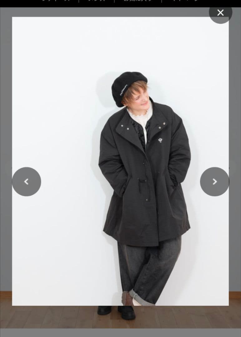 新品KEYMEMORY ブラックモッズコート