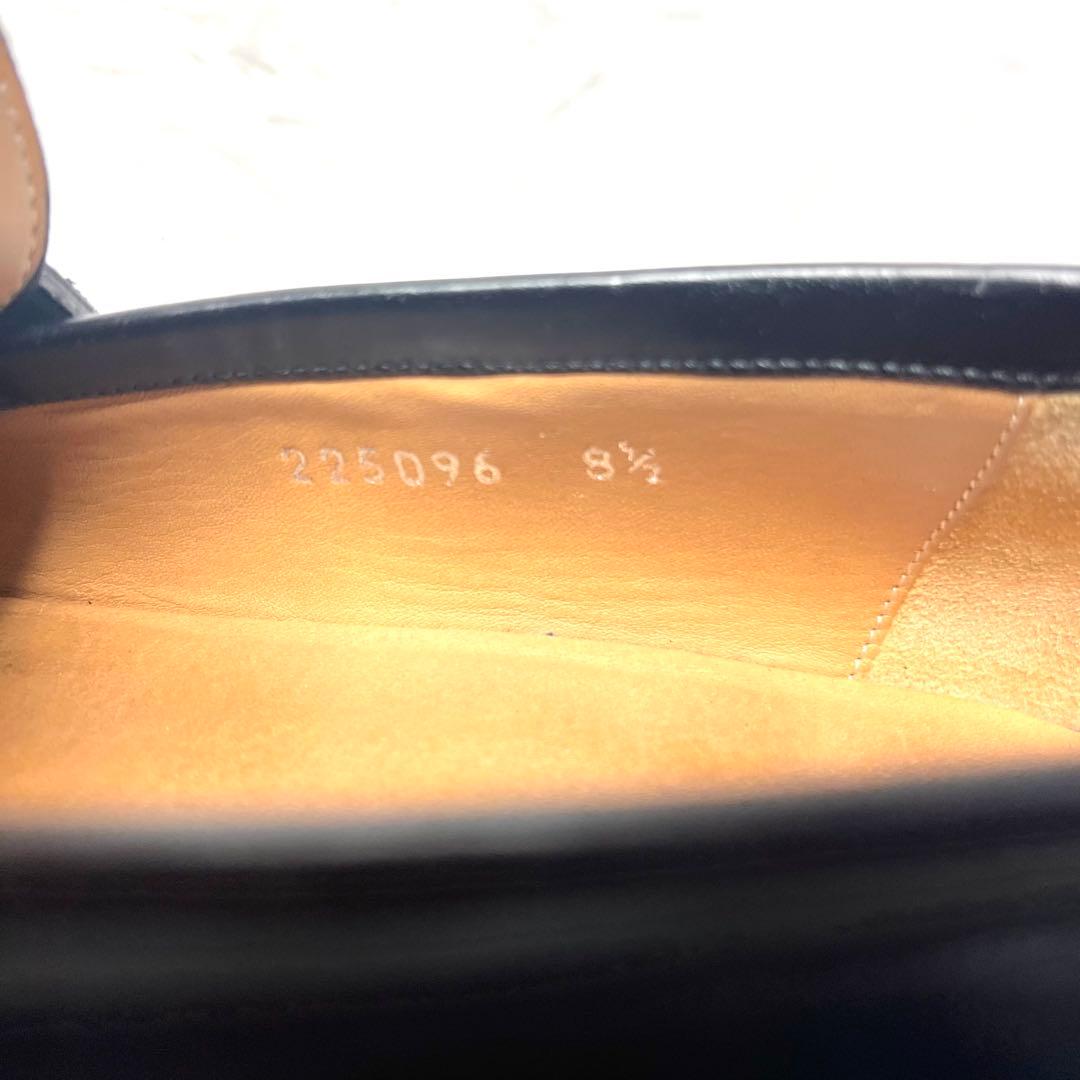 【美品】 GUCCI グッチ GGロゴ ベルト ローファー 26.5cmブラック