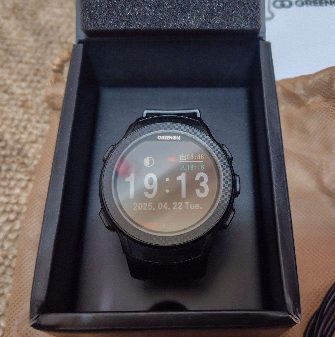 GREENON A1 ブラック ゴルフウォッチGPS 保護フィルム付