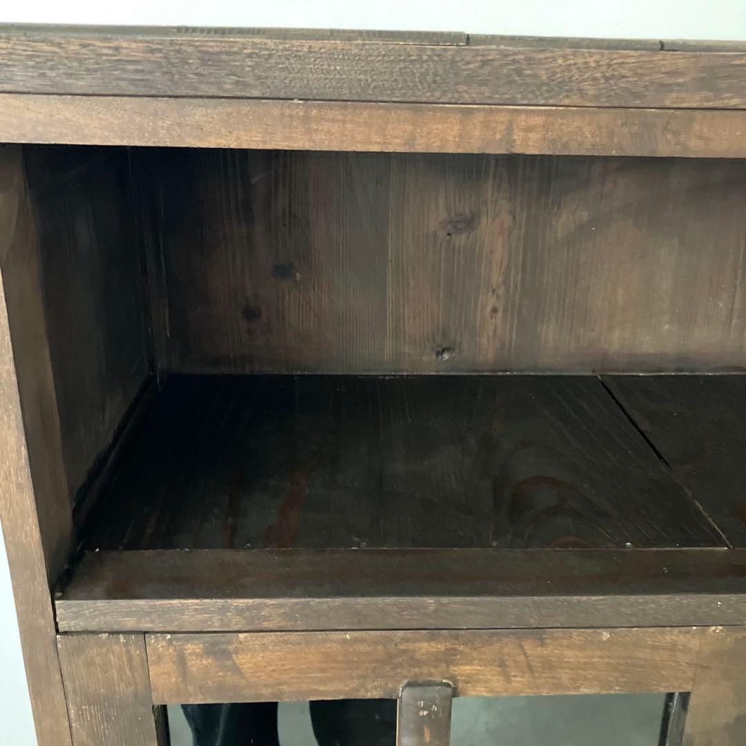 レトロ　アンティーク　古道具　古家具　本棚　食器棚　ガラス棚　キャビネット