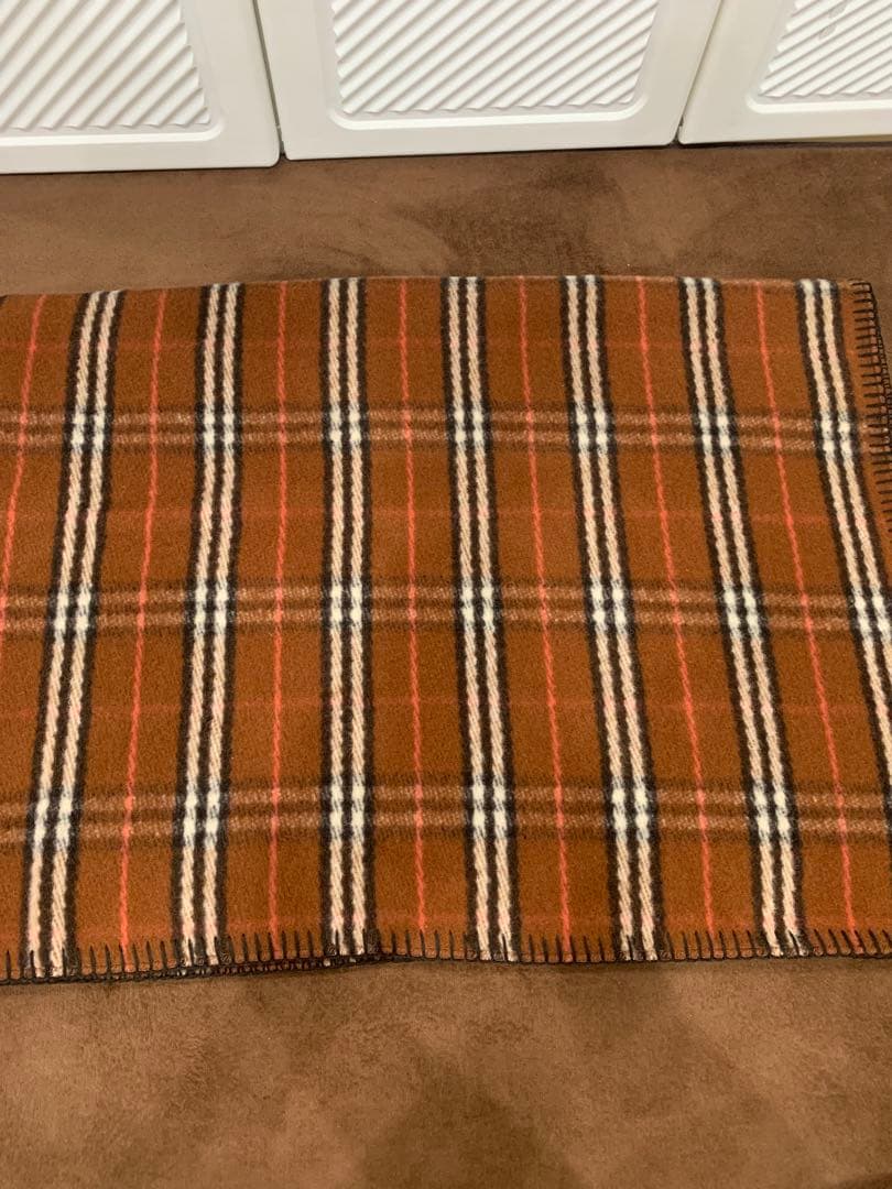 【美品】 BURBERRY ウール ブランケット ハーフケット ノバチェック