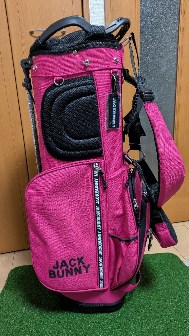 人気 新品同様 ジャックバニー スタンド キャディバック ピンク