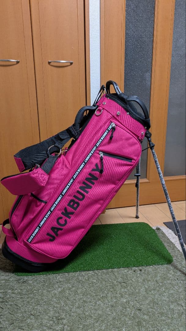 人気 新品同様 ジャックバニー スタンド キャディバック ピンク