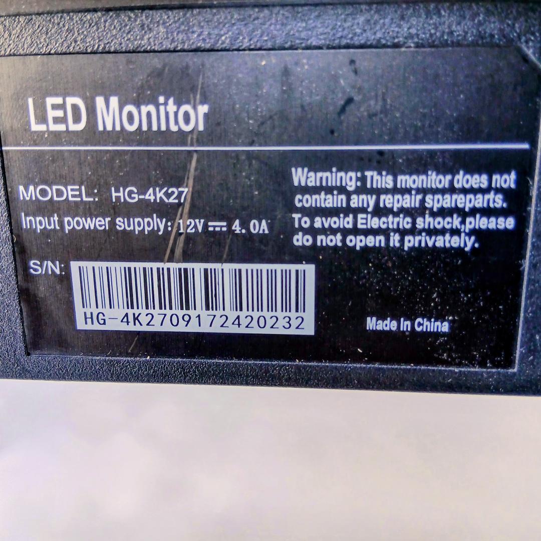 cocopar モニター 27インチ 4K IPS HDMI2.1