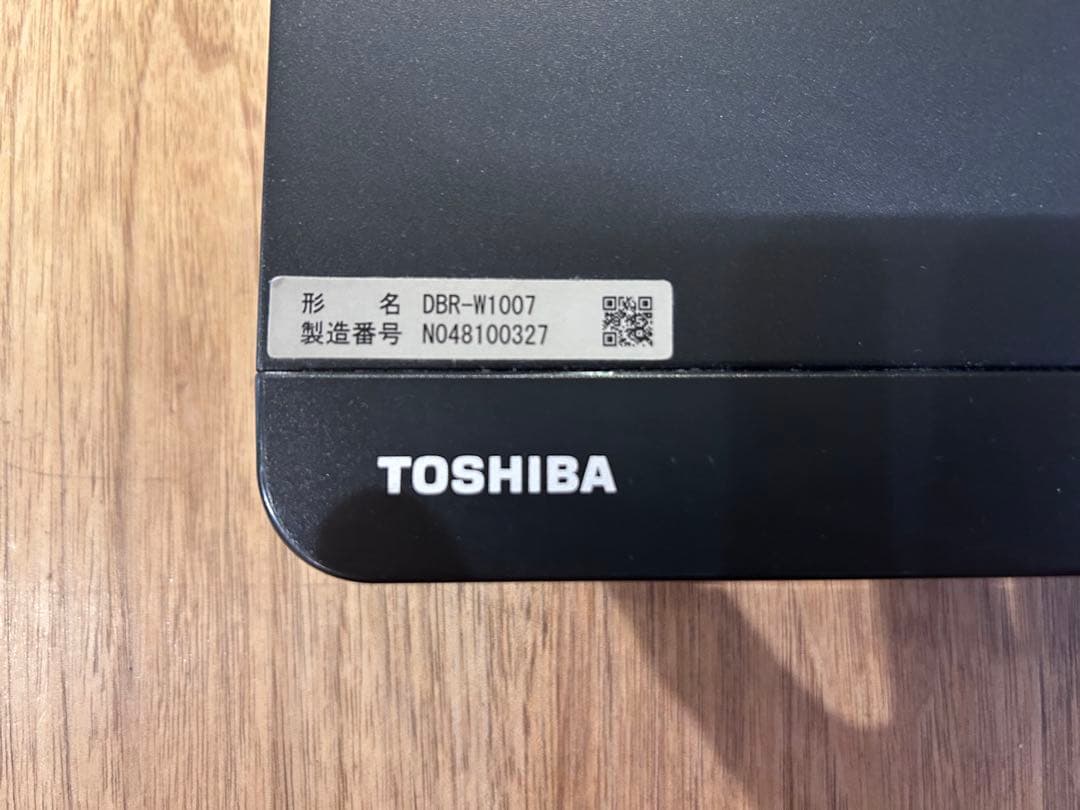 【中古】TOSHIBA ブルーレイレコーダー　dbr-w1007