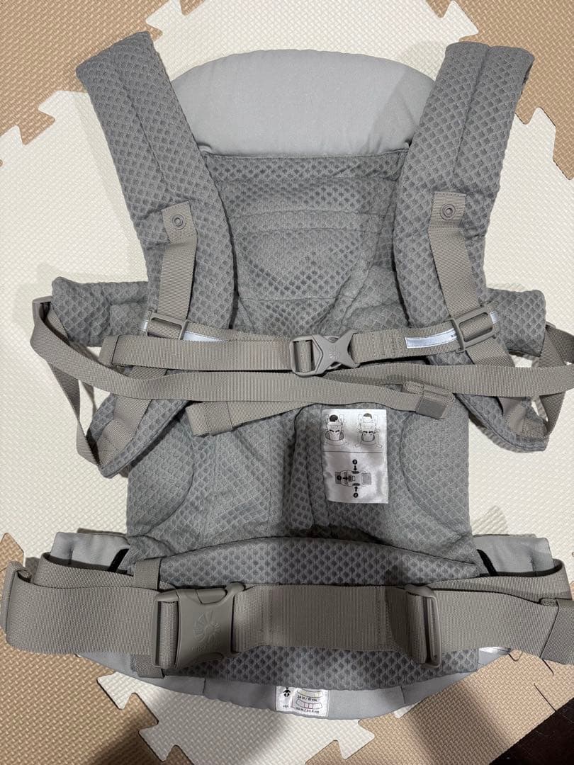 【美品】エルゴ オムニブリーズ ポーチ説明書付き パールグレー スタイタオル