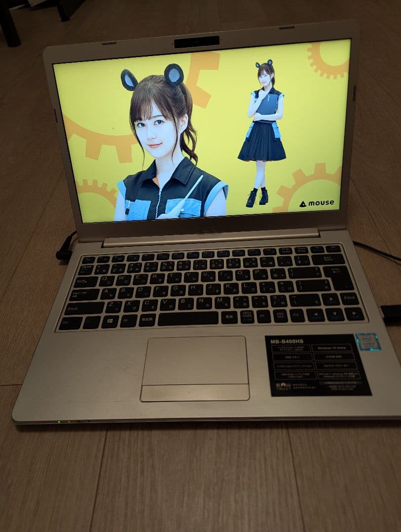乃木坂46 スクリーンセーバー付き　mouse ノートPC シルバー 日本製