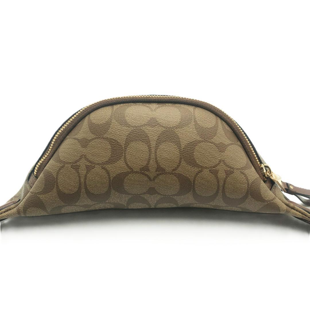 【未使用】COACH　ブラウン　レザー　PVC　ボディバッグ　ウエストポーチ