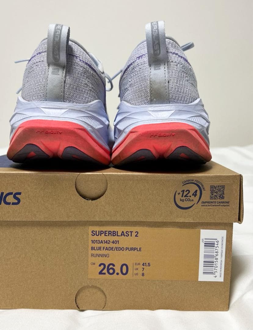 ASICS SUPERBLAST 2 26cm ブルーフェード／エドパープル