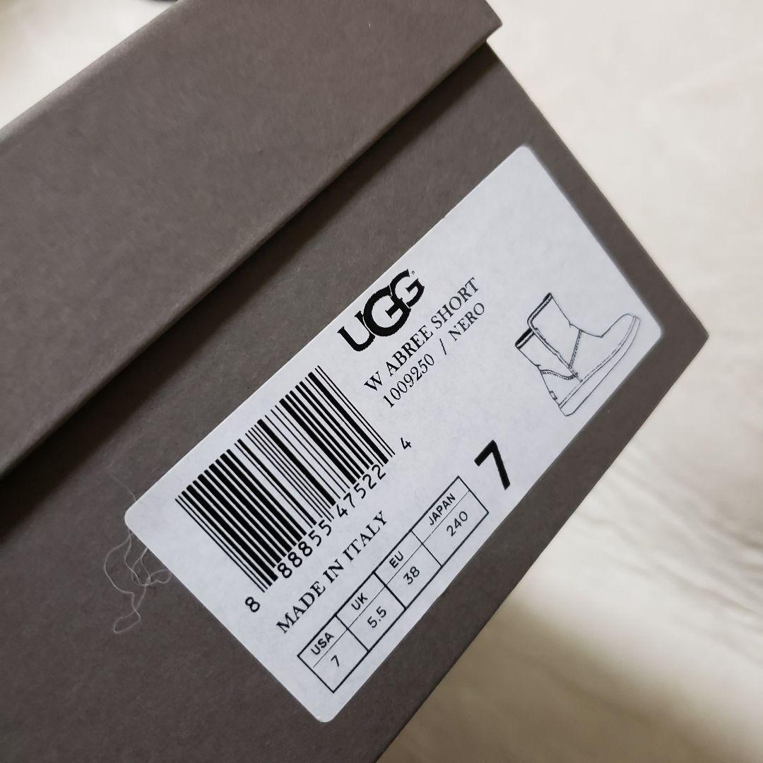 新品UGG（アグ）ムートンブーツ　ショートブーツ　アブリーショート　24㎝　黒