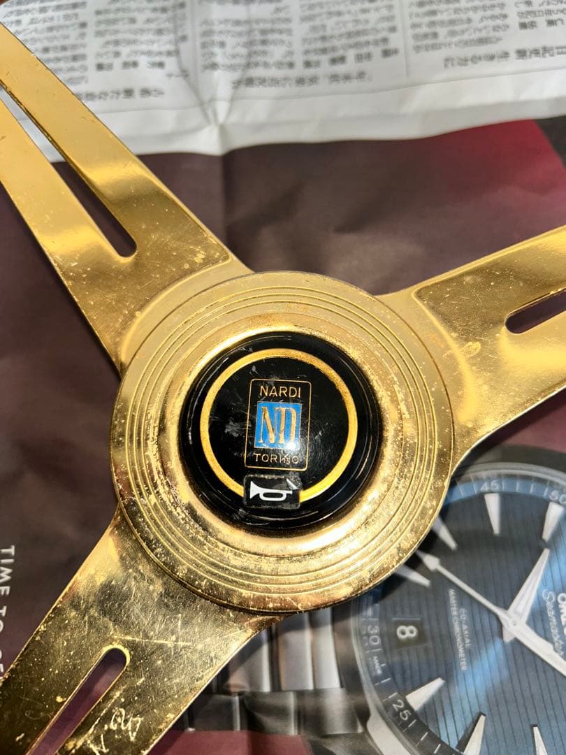 【希少品】NARDI トルク ステアリングホイール　ゴールド