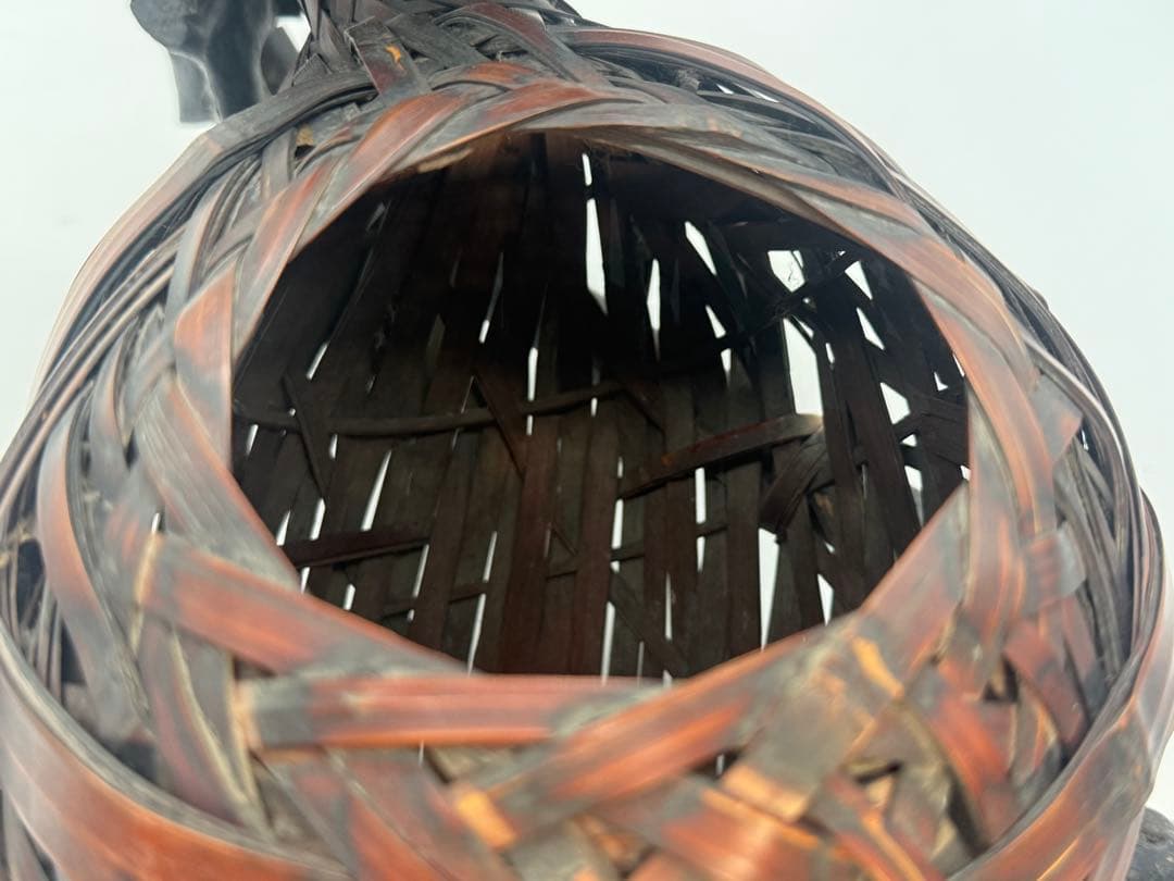 時代　竹製　瓢箪型花入　茶道具　送料込み260117