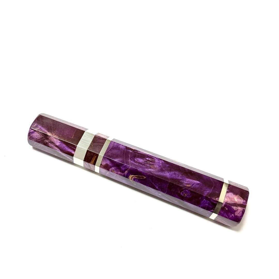 三段銀巻 柳刃300 スタビライズドウッド 八角柄 柳刃尺 手作り 包丁の柄