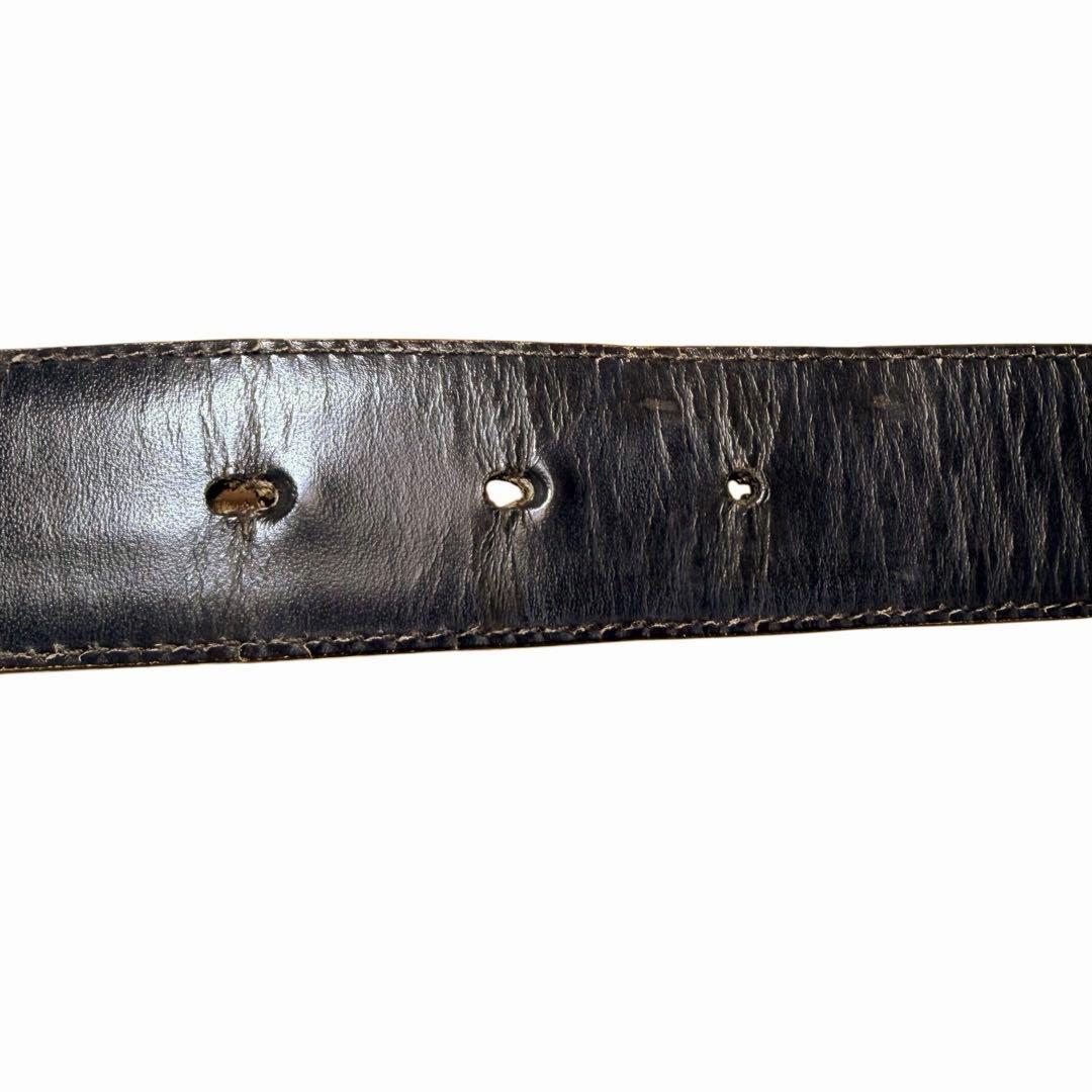 グッチ GUCCI ベルト インターロッキング GG柄 ブラウン キャンバス