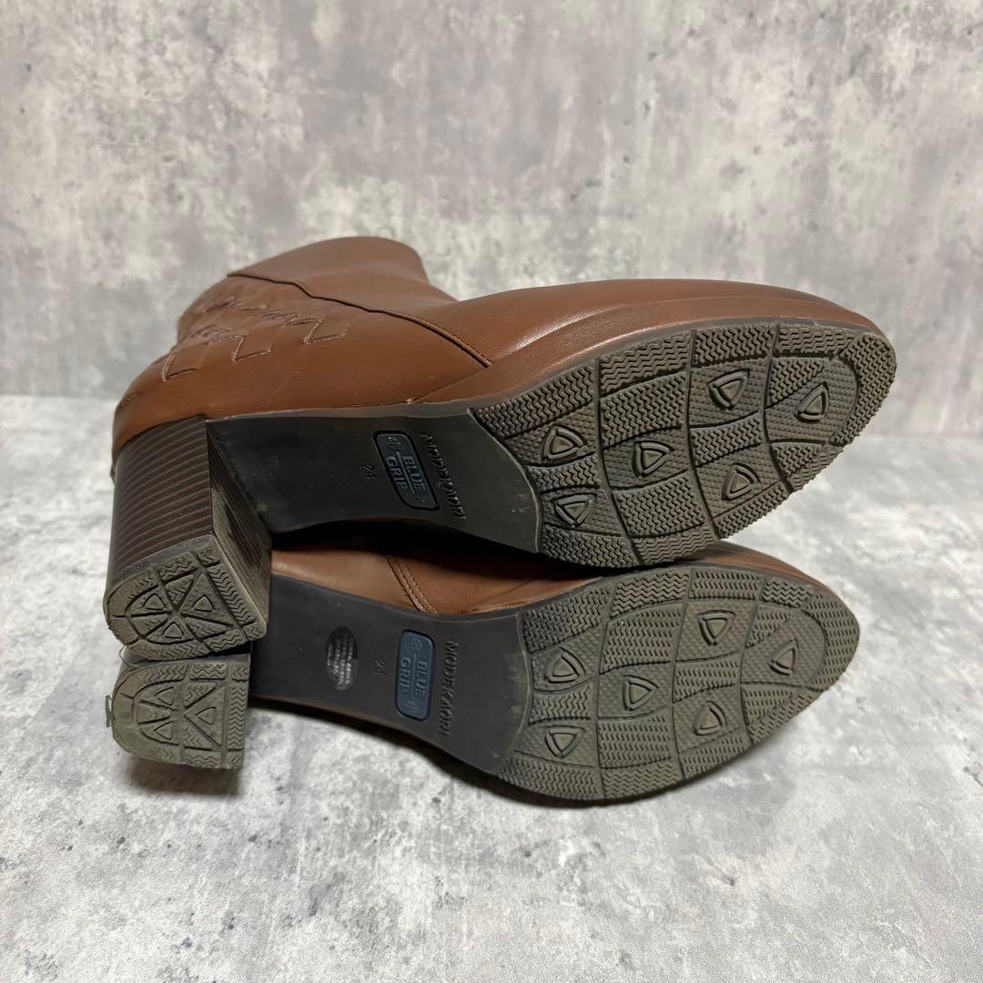 モードカオリ 本革防滑 断熱ストーム付きメッシュブーツ