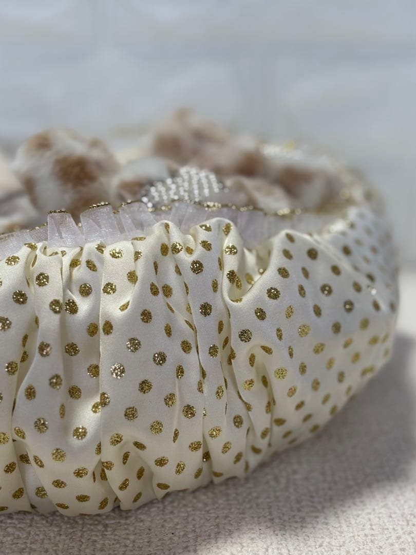 ゆ*ら様 コヤンイサムチョン　ハンドメイド　ギャザーバッグ　マンドゥちゃん　ホワ