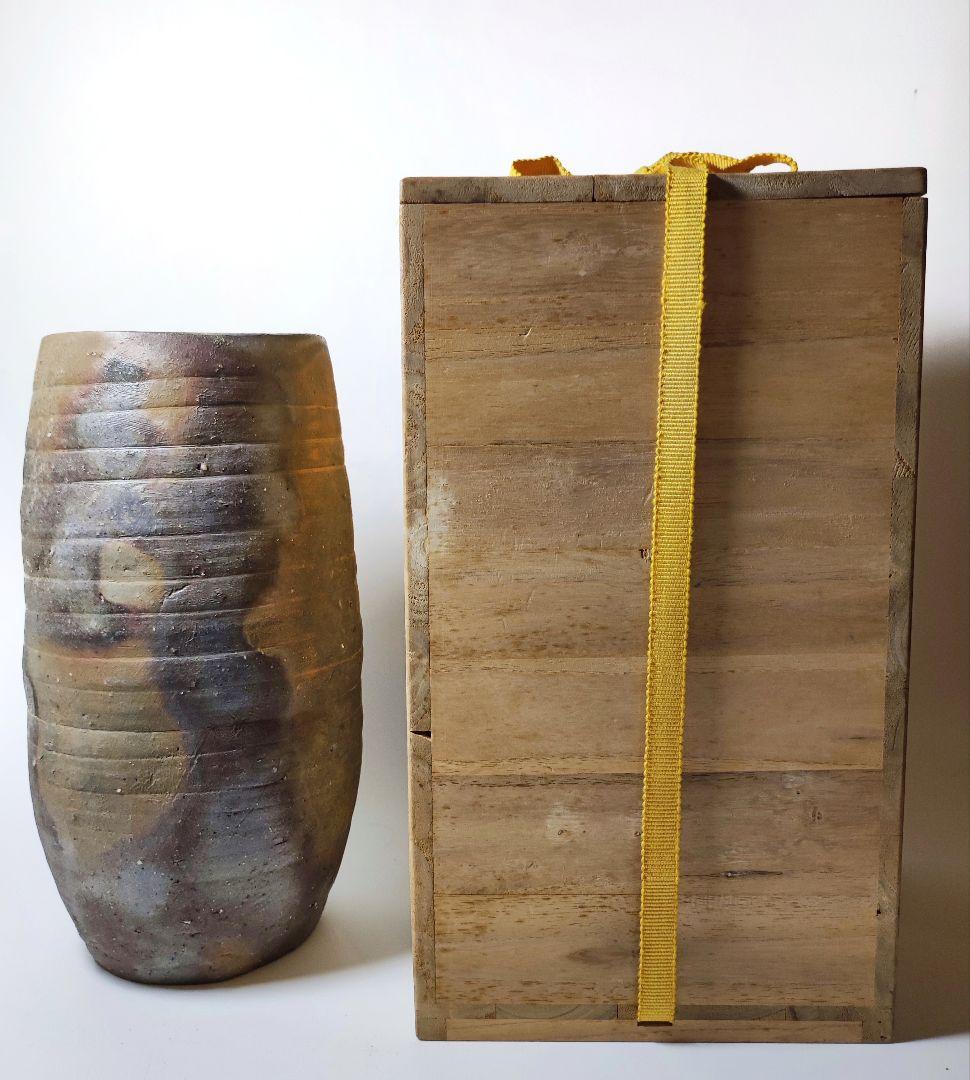 森陶岳　備前花生