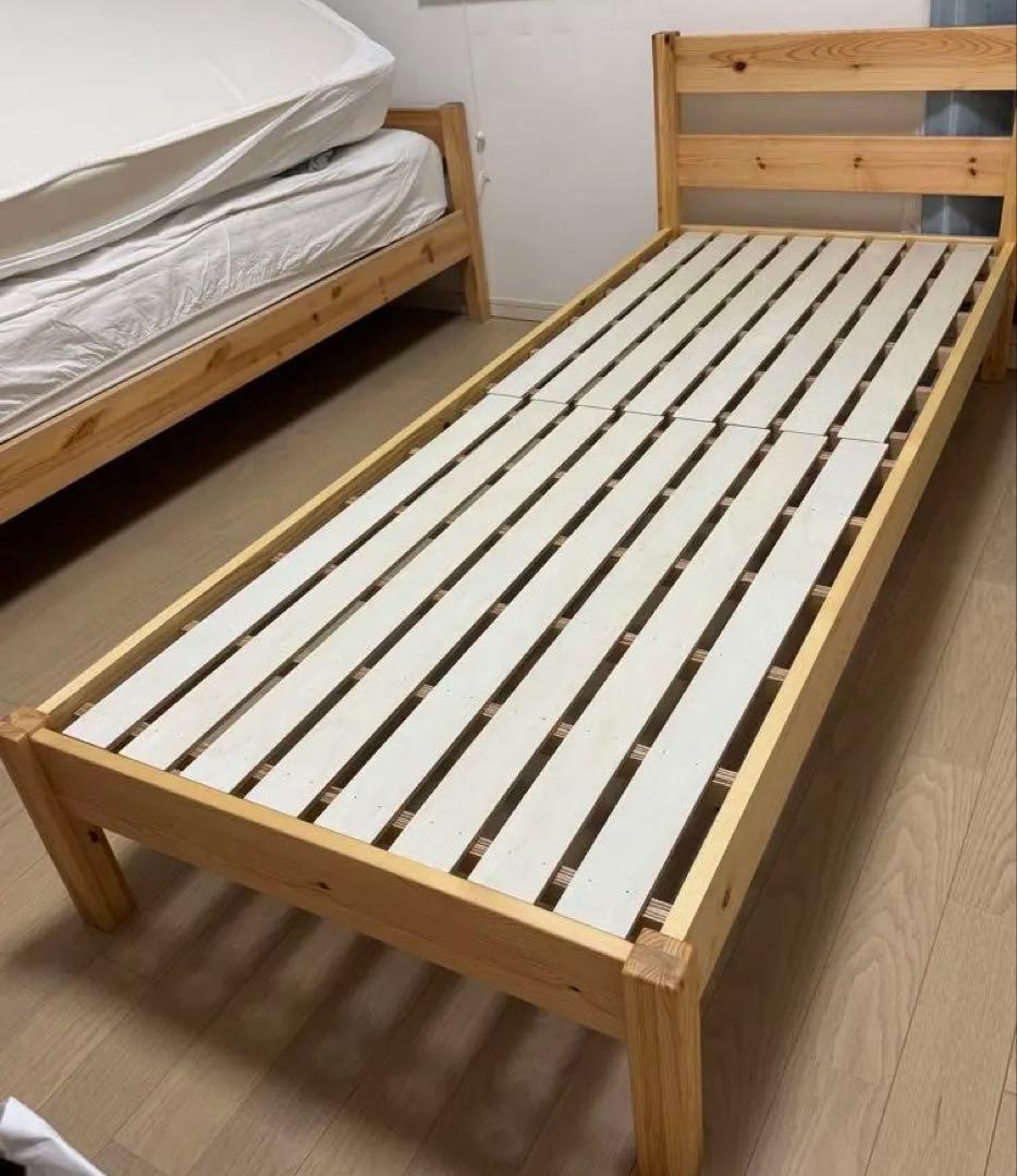 無印良品　バイン材　ベッドフレーム　スモール　木材