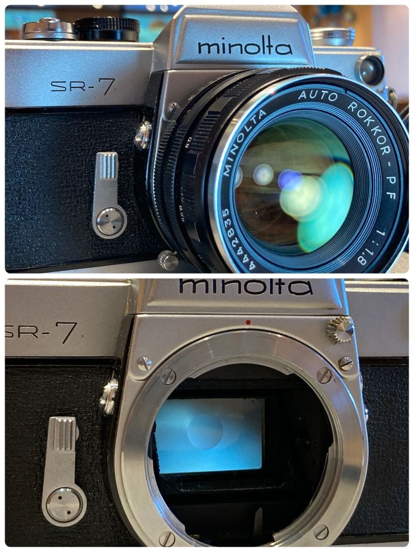 ★希少美品★minolta sr-7/緑のロッコールf1.8★完動品＊初期保証付