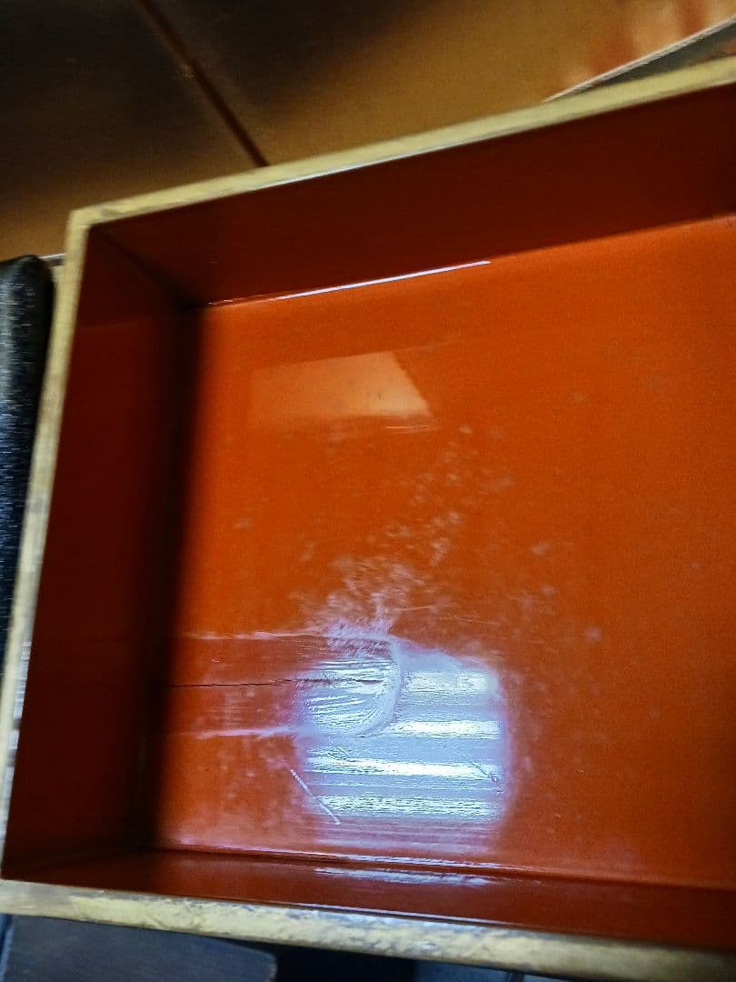 『美術品』漆器 五段重 重箱 明治 レトロ ヴィンテージ　木 共箱 金 加賀 金