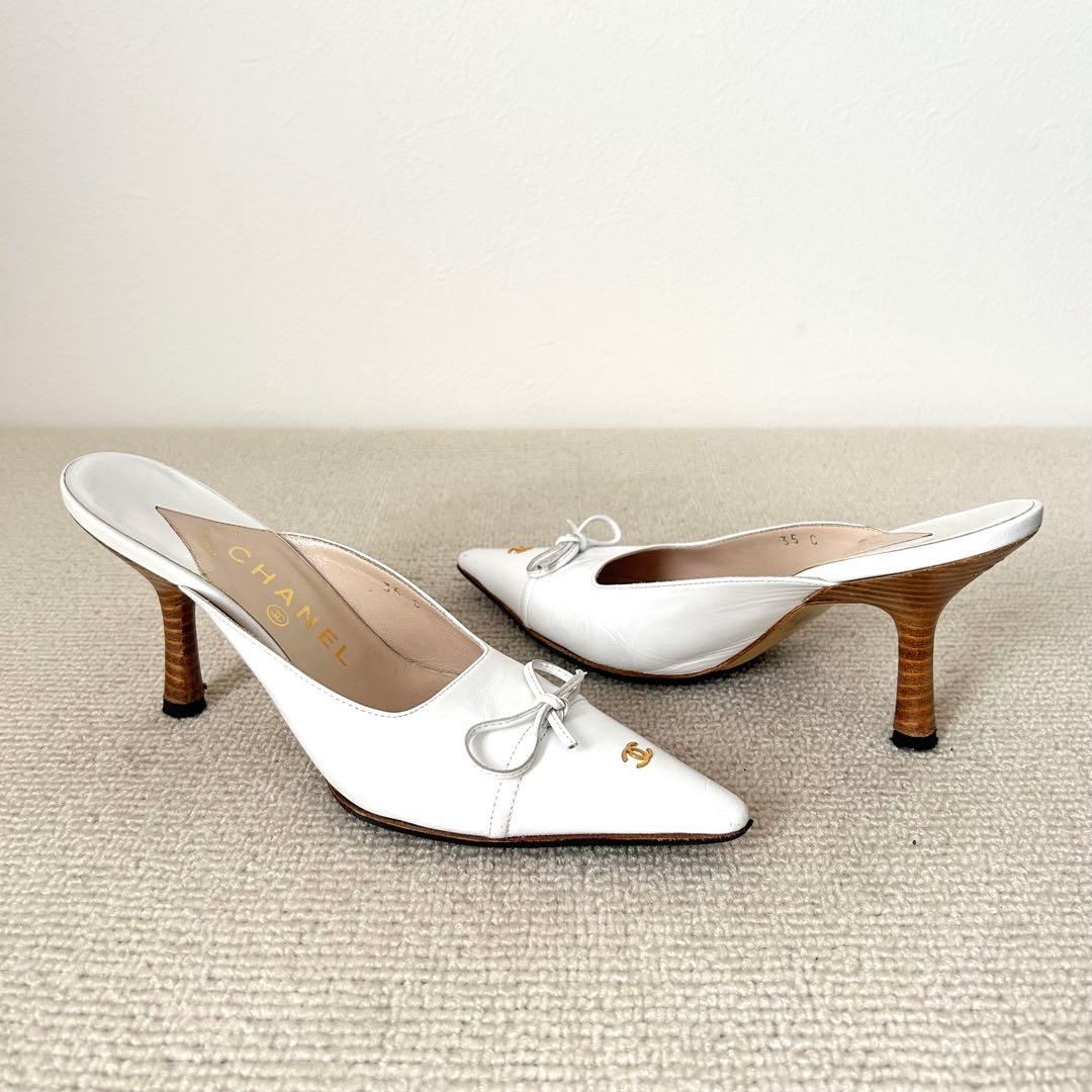 CHANEL シャネル パンプス ミュール ココマーク 22cm