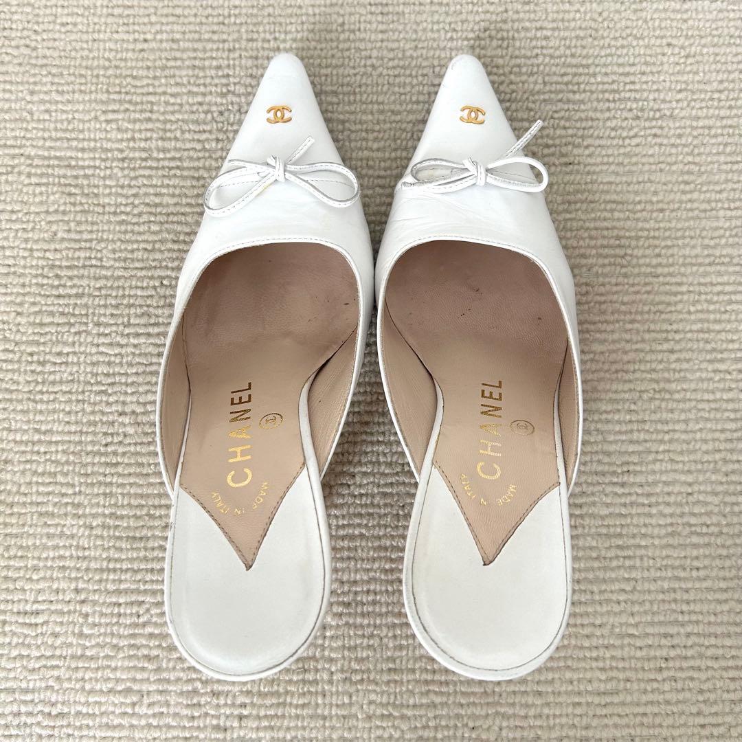 CHANEL シャネル パンプス ミュール ココマーク 22cm