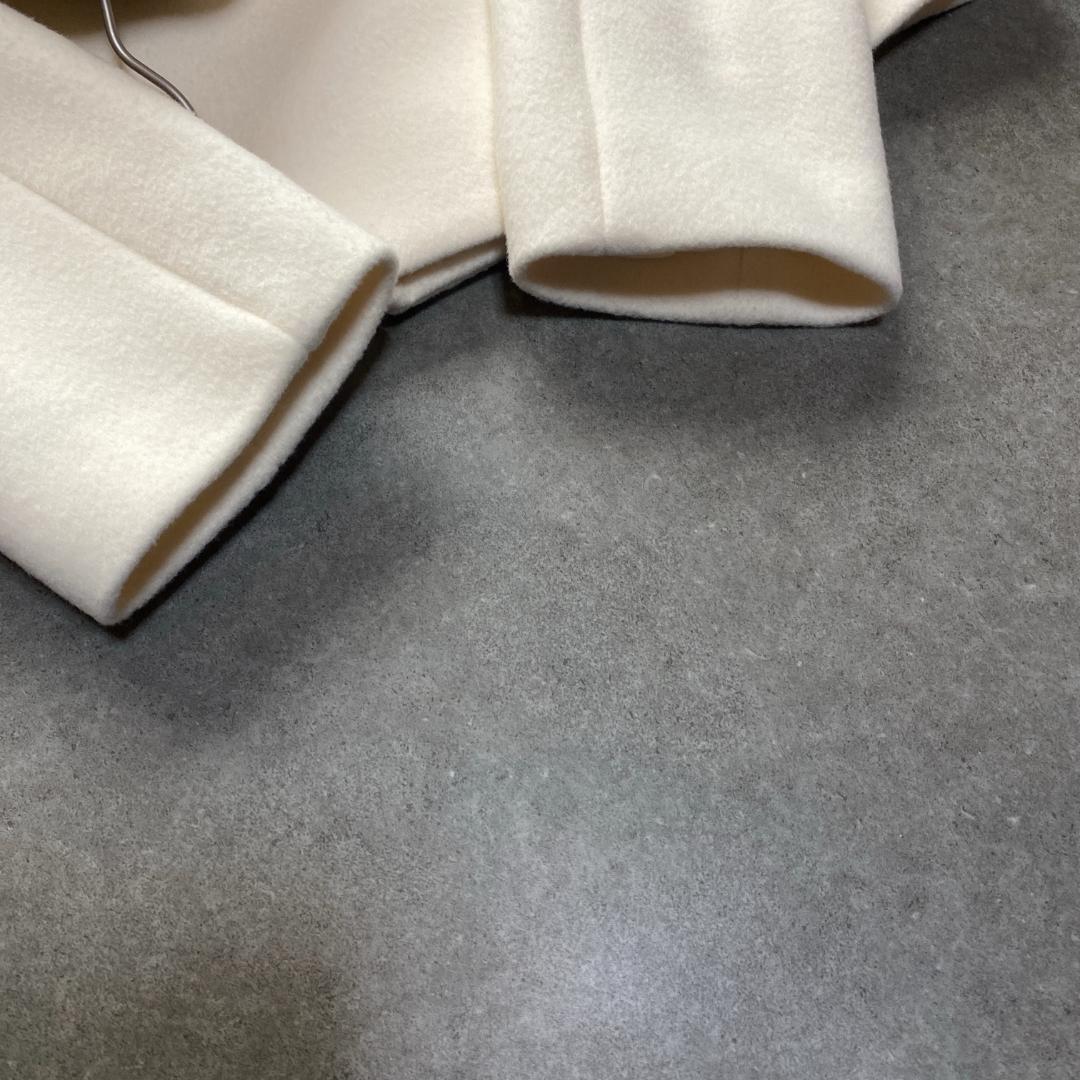 美品✨allureville ショートビーバーオフィサーコート オフホワイト2