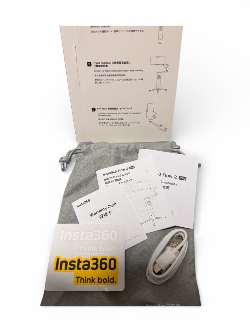未使用品/Insta360 Flow 2 Pro スタビライザー/グレーカラー
