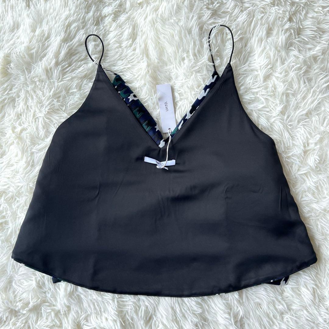 【新品未使用】UN3D. アンスリード　チドリジャカードキャミソール　グリーン