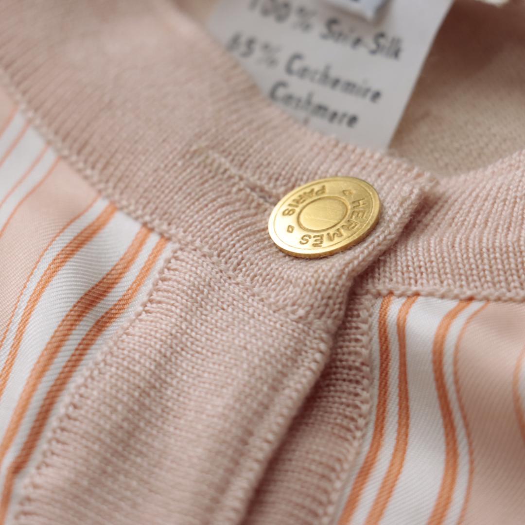 希少アンサンブル！エルメス　ツイルレーヌセットアップ　セリエボタン　カシミア