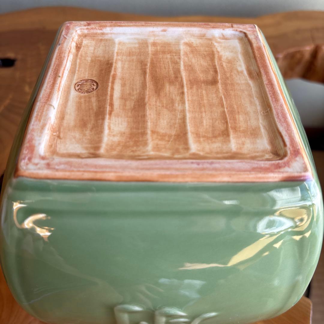 手塚玉堂 青磁 鎧櫃水指 茶道具 共箱