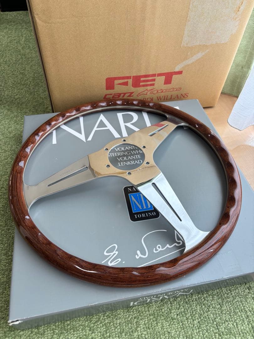 T　NARDI ウッドステアリング 大径38π 美品 正規品 FET