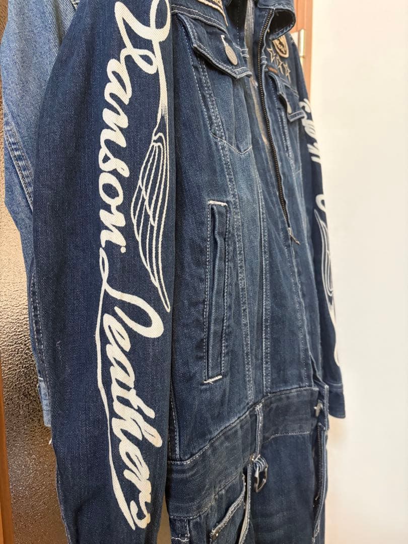 VANSONデニムつなぎ オールインワン