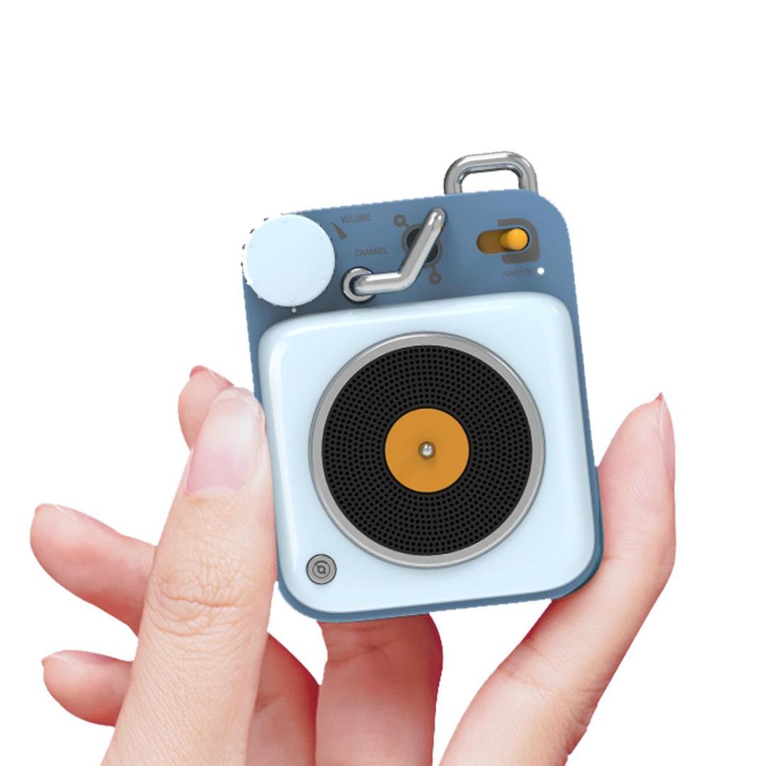 ☆ポップでキュートな超小型Bluetoothスピーカー　ブルー